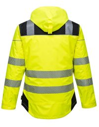 Warnschutz Regenjacke Winter Gelb/Dunkelblau